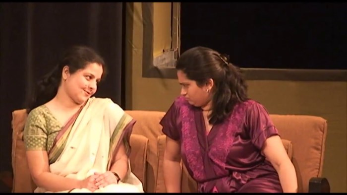 two women talking to each other